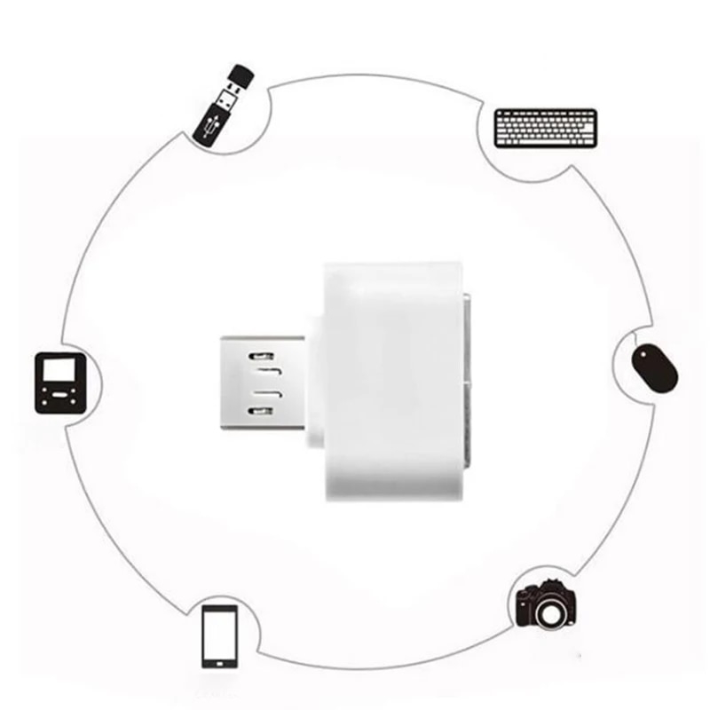 adaptateur-convertisseur mini micro usb mâle vers usb femelle OTG pour  connecté clé usb aux Smartphones